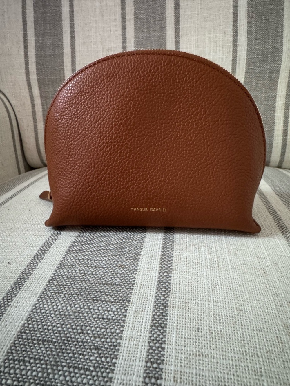 Mansur Gavriel Tan Leather Cosmetic Pouch